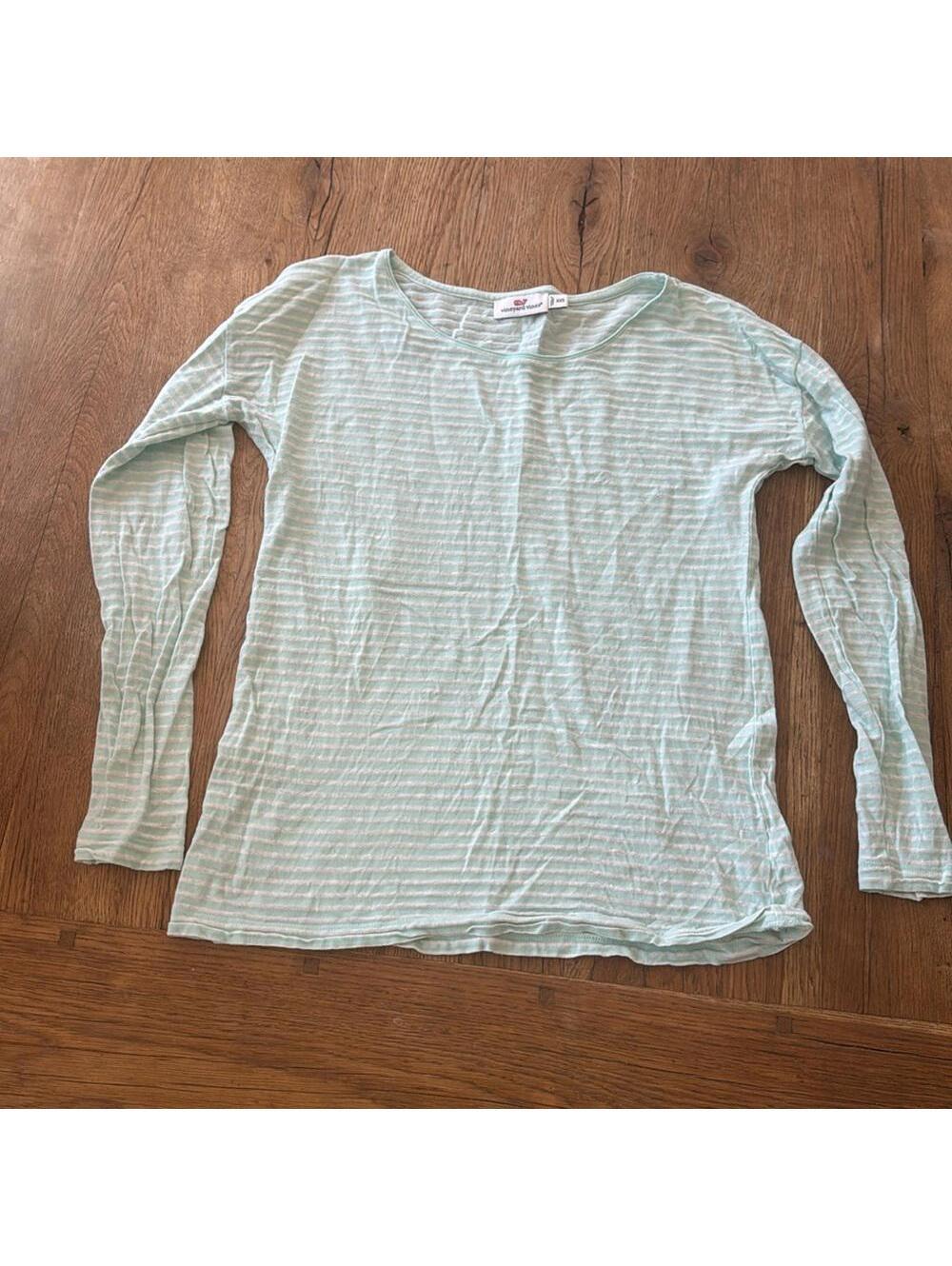 Vineyard vines, mint striped long sleeve top size XXS